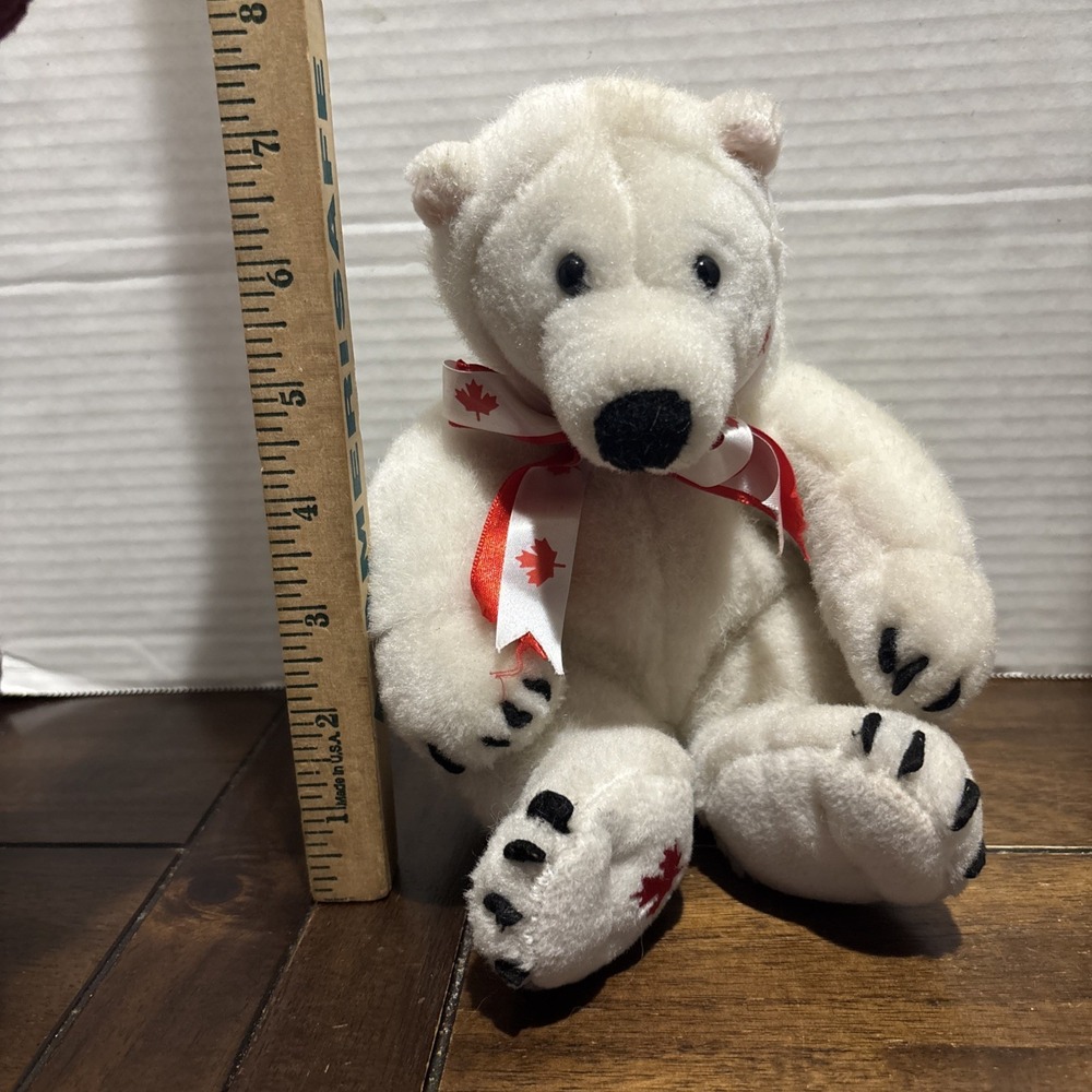 Chi Chi‎ Collection Canada Polar Bear Plush 8" Rare Stuffed Animal - Picture 2 of 9